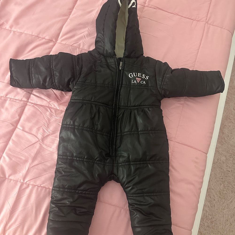 GUESS Kids Black Hooded Footie